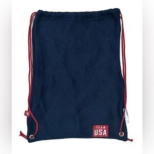Team USA Olympic Gym String Bag Navy Blue Red Backpack Workout Gym Bag